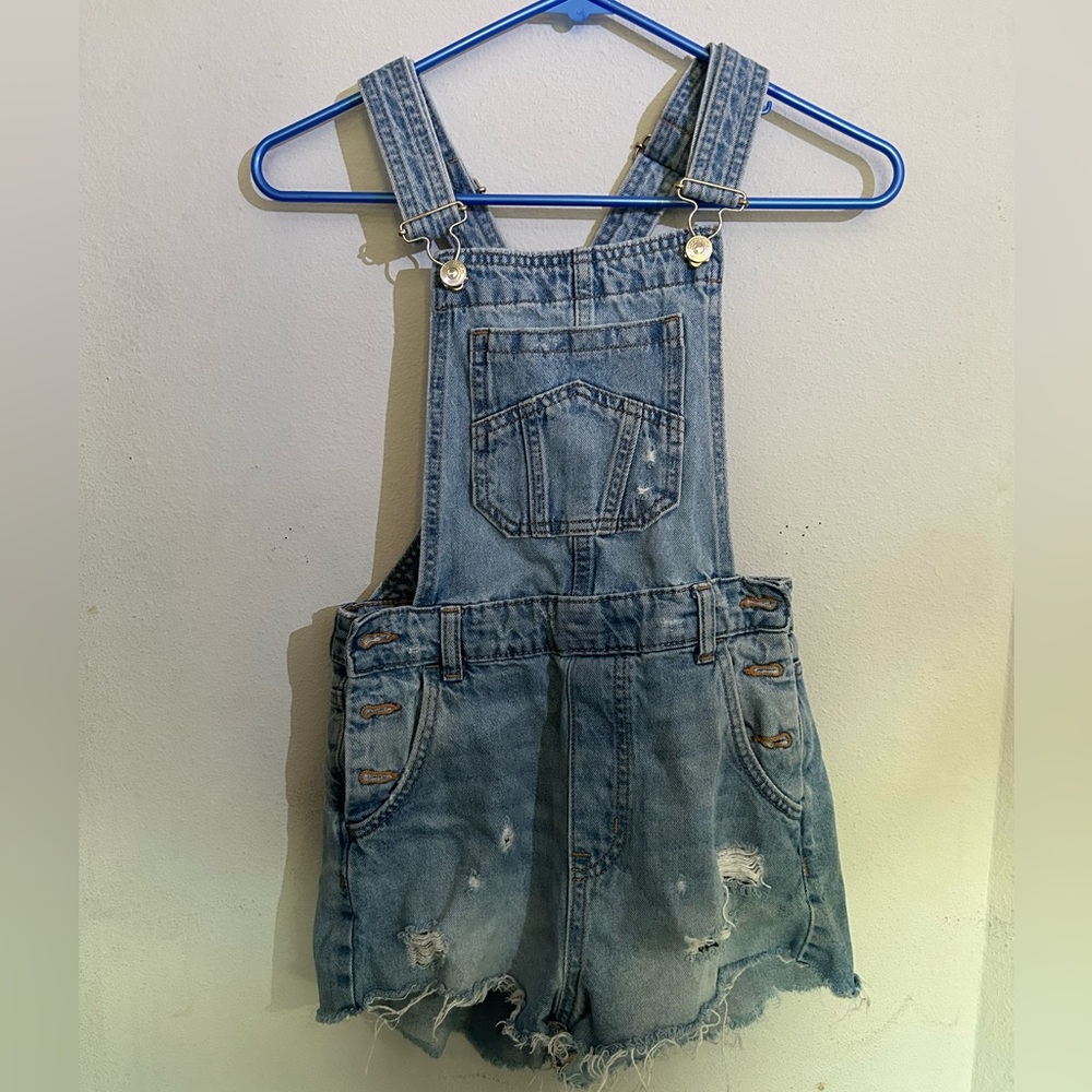 shorts denim overalls